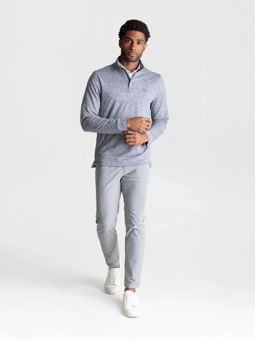 Birddogs Heather Navy Marled Quarter-Zip - Picture 4 of 16